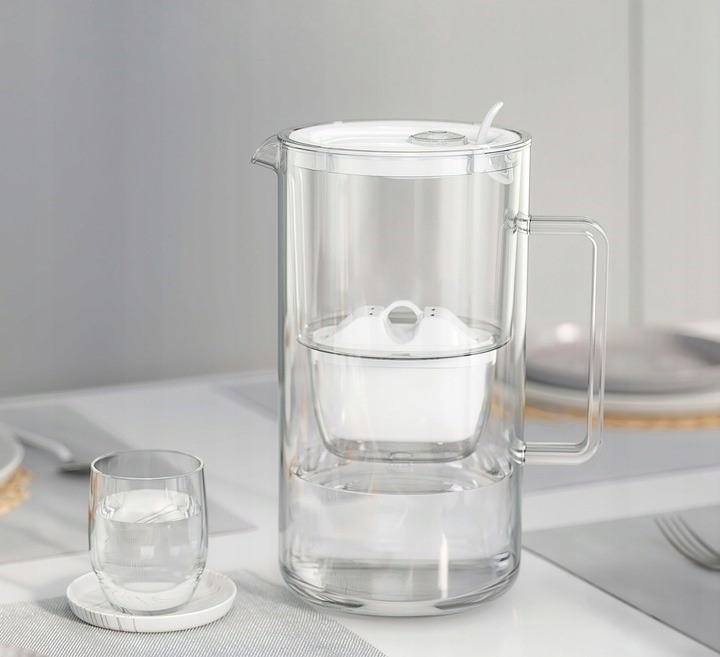 Dzbanek filtrujący szklany Aquaphor Glass 2,5l CZARNY z 1x wkład Maxfor Mg