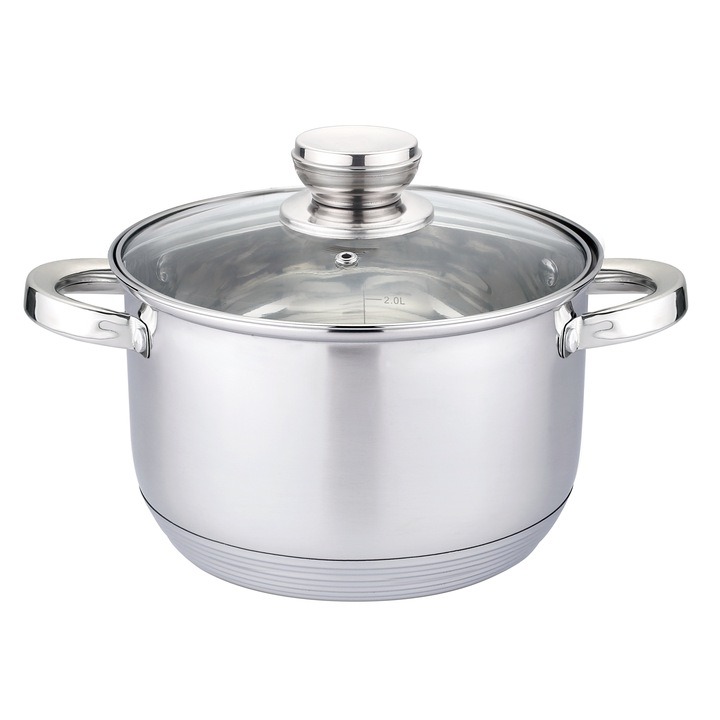 GARNKI INDUKCJA 3,6L Garnek STALOWY TRADYCYJNY z pokrywką 20x11,5 cm