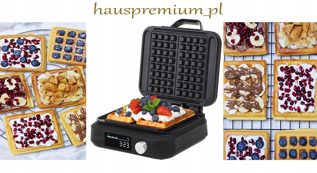 Gofrownica Adler Gofrownica 2200W Adler AD3087 2200 W czarny