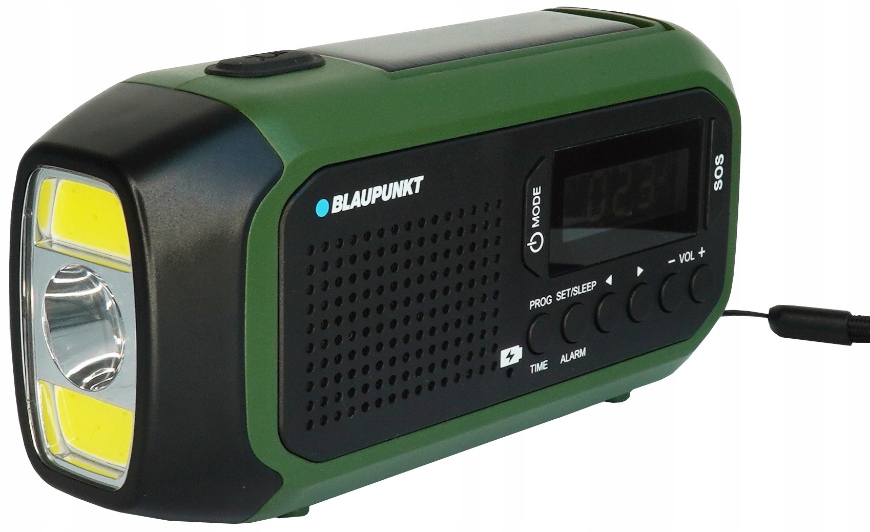 RADIO PRZENOŚNE SOLARNE TURYSTYCZNE Z DYNAMO NA RYBY ER20 + LATARKA SOS
