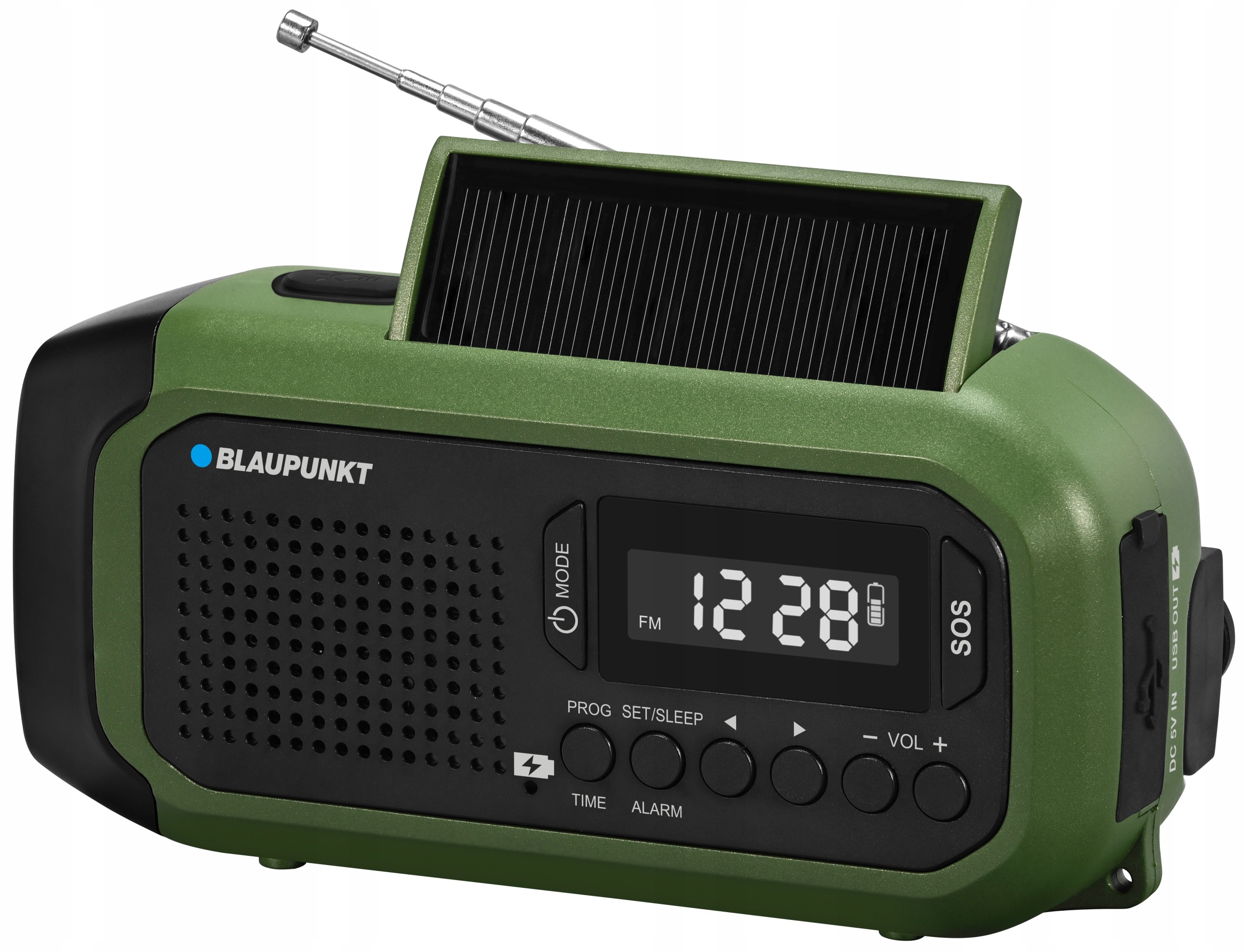 RADIO PRZENOŚNE SOLARNE TURYSTYCZNE Z DYNAMO NA RYBY ER20 + LATARKA SOS