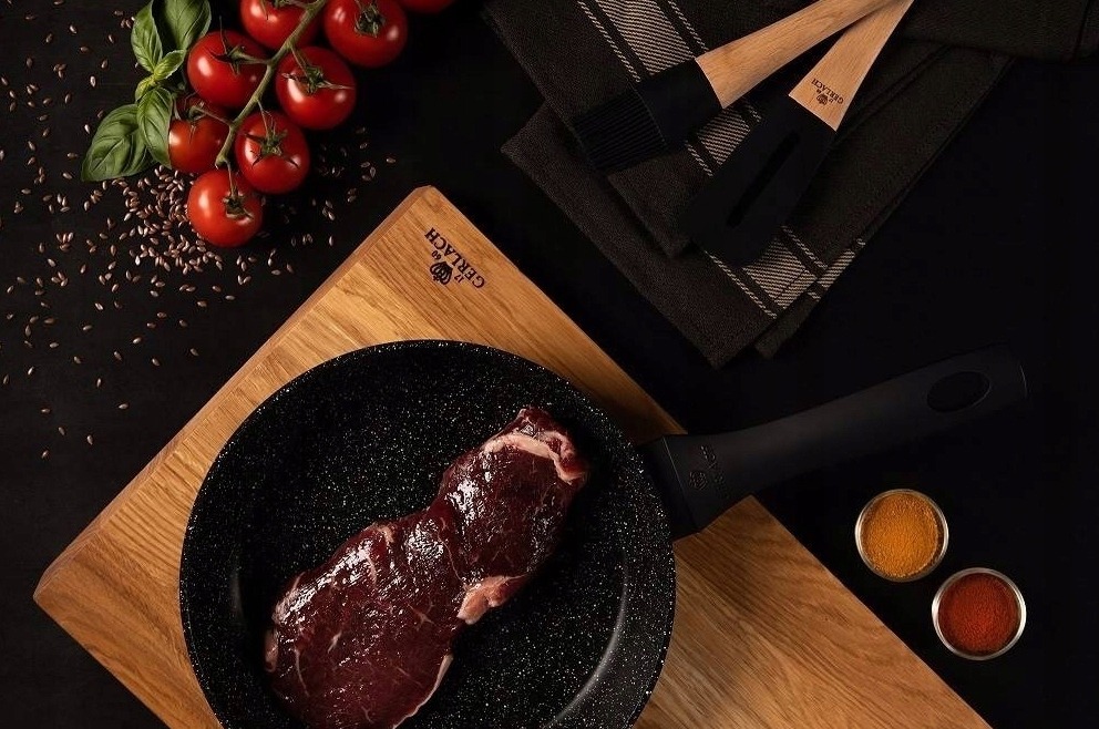 Patelnia tradycyjna NOWOCZESNA DUŻA GŁĘBOKA Gerlach Granitex 28 ceramiczna