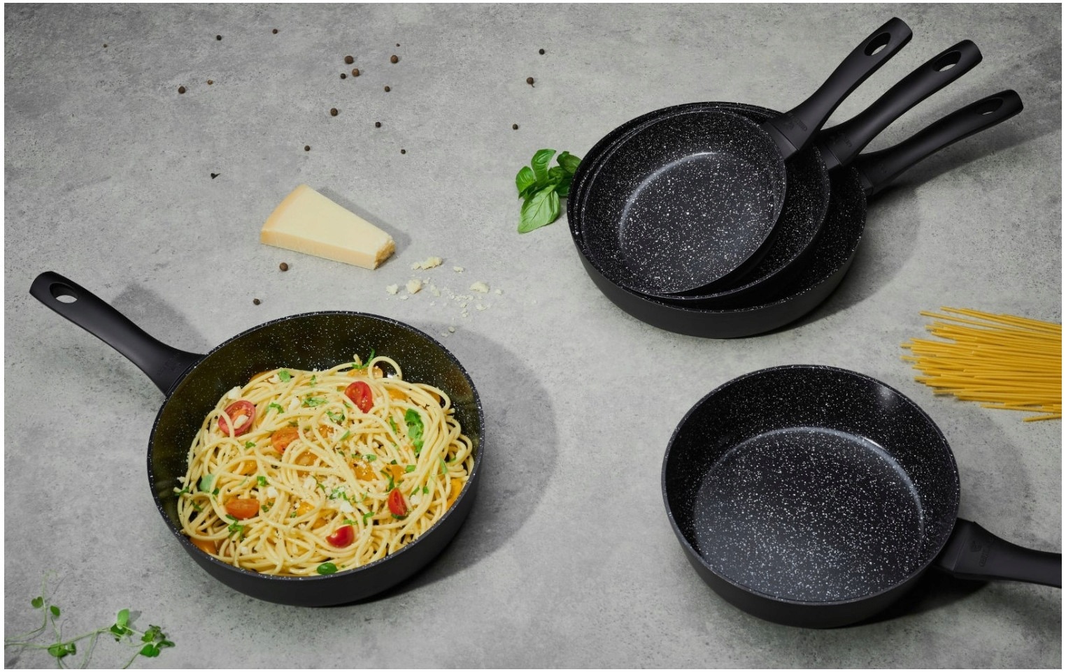 Patelnia tradycyjna NOWOCZESNA DUŻA GŁĘBOKA Gerlach Granitex 28 ceramiczna