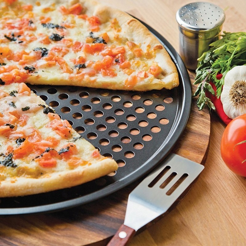 Blacha do pizzy Tacka do pizzy 33cm NIEPRZYWIERAJĄCA FORMA BLACHA STALOWA
