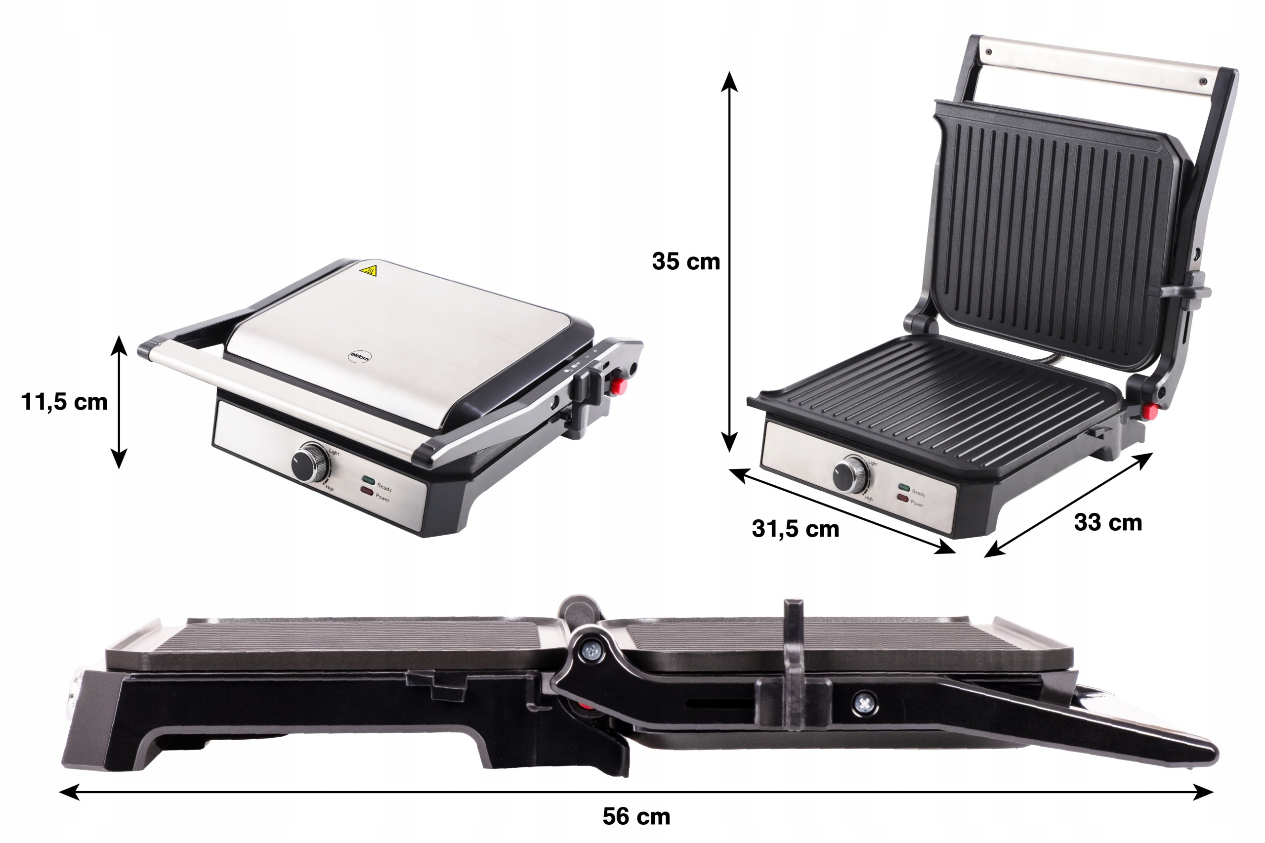 Grill elektryczny opiekacz do kanapek toster rozkładany 2000W GK200 Eldom