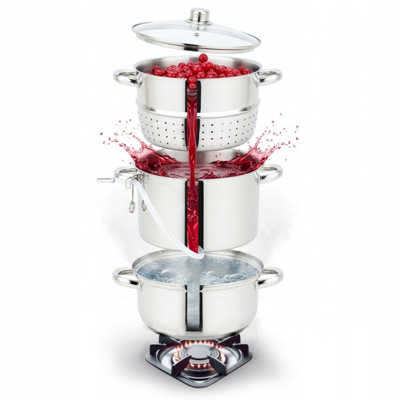 Duży Sokownik 8 Lit Klausberg Garnek Do Soku Parowy Indukcja Gaz 26cm