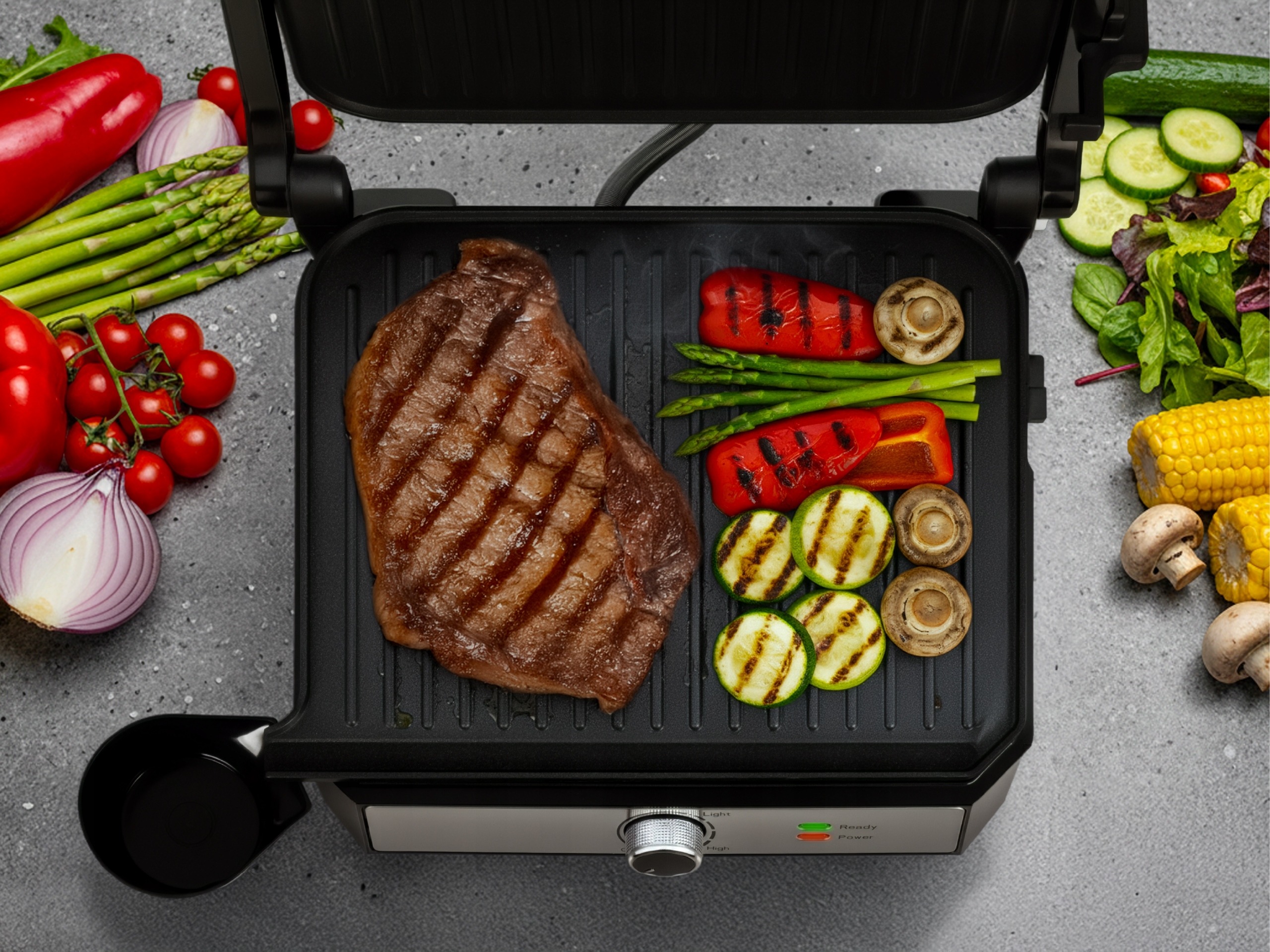 Grill elektryczny opiekacz do kanapek toster rozkładany 2000W GK200 Eldom