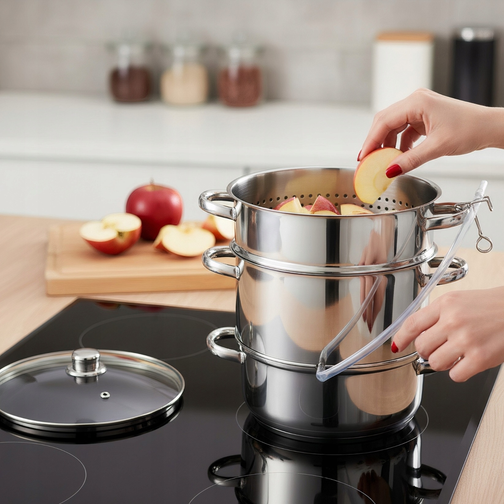 Duży Sokownik 8 Lit Klausberg Garnek Do Soku Parowy Indukcja Gaz 26cm