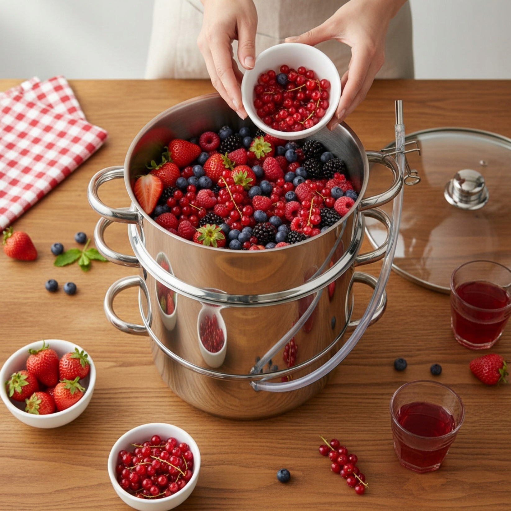 Duży Sokownik 8 Lit Klausberg Garnek Do Soku Parowy Indukcja Gaz 26cm