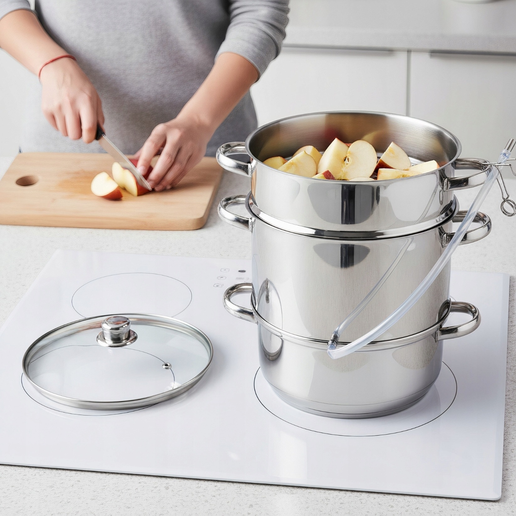 Duży Sokownik 8 Lit Klausberg Garnek Do Soku Parowy Indukcja Gaz 26cm