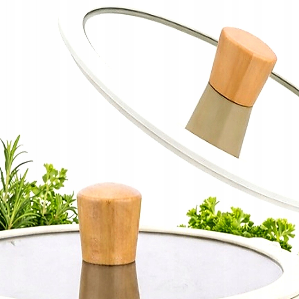 Garnek CERAMICZNY Z pokrywką DUŻY BIAŁY BEŻ 28CM GAZ INDUKCJA GARNKI 4,6L