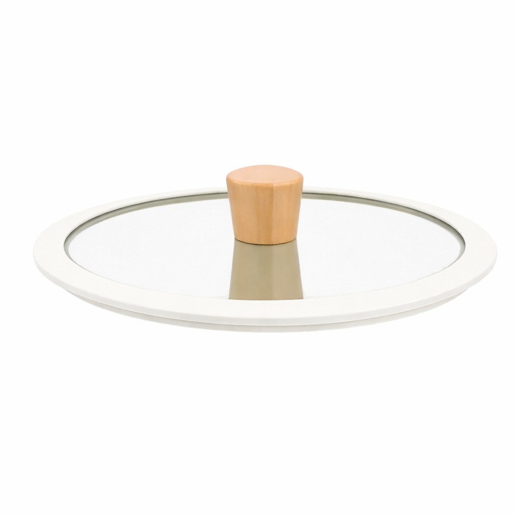 Garnek CERAMICZNY Z pokrywką DUŻY BIAŁY BEŻ 28CM GAZ INDUKCJA GARNKI 4,6L
